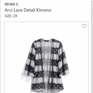 Renee C Arci Lace Detail Kimono